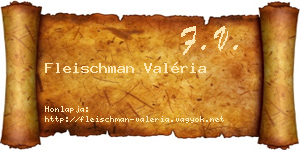Fleischman Valéria névjegykártya