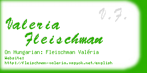 valeria fleischman business card