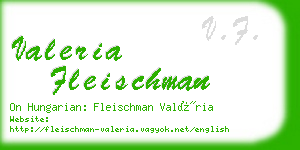 valeria fleischman business card